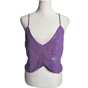 More To Come Lesia Butterfly Top Purple sz M